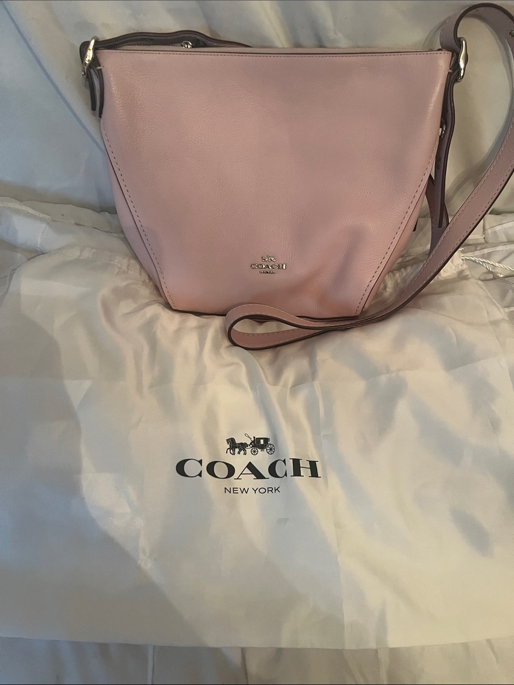 Coach Pink Pebbled Leather Crossbody Bag